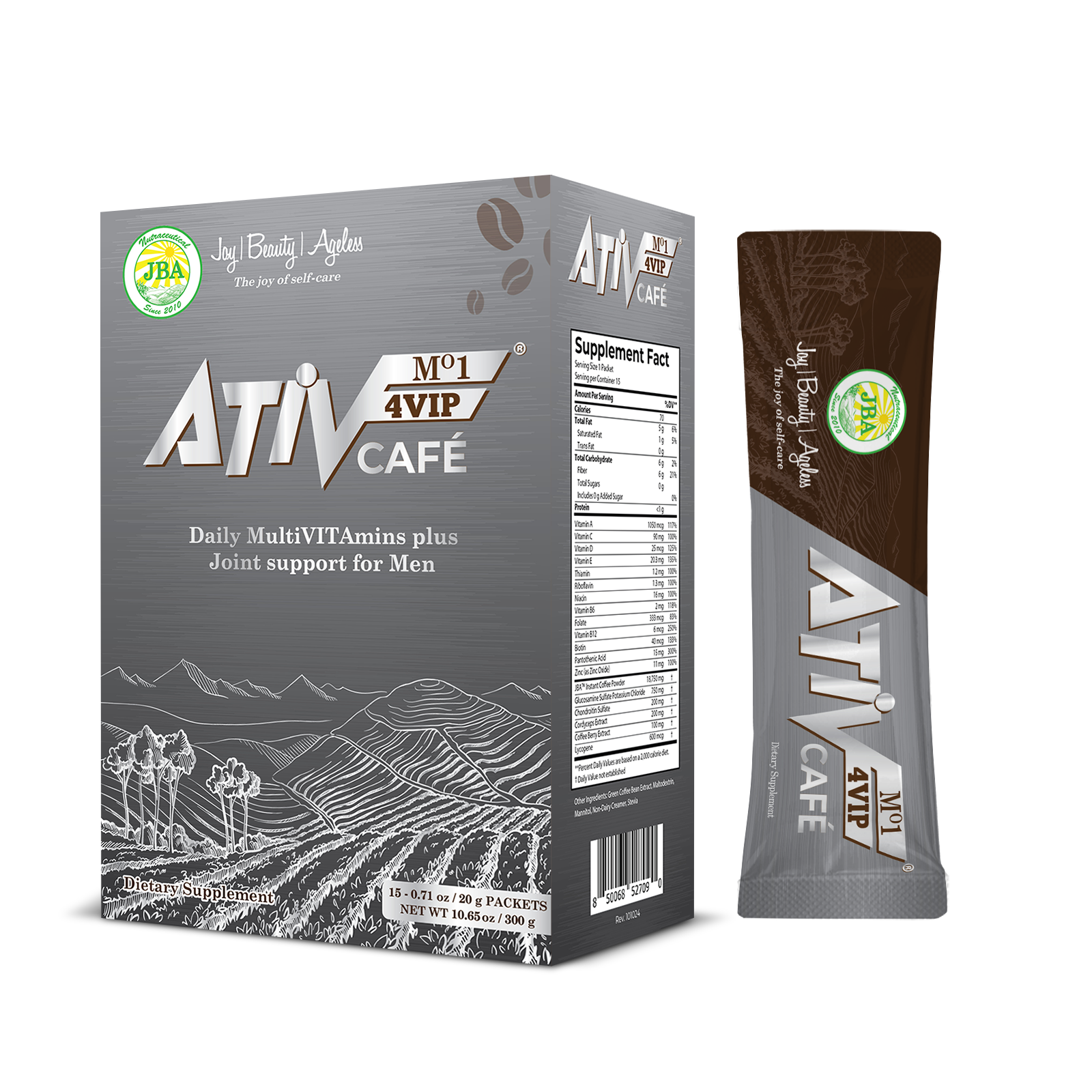 JBA ATIV M1 Multivitamin Caffe Latte for Men