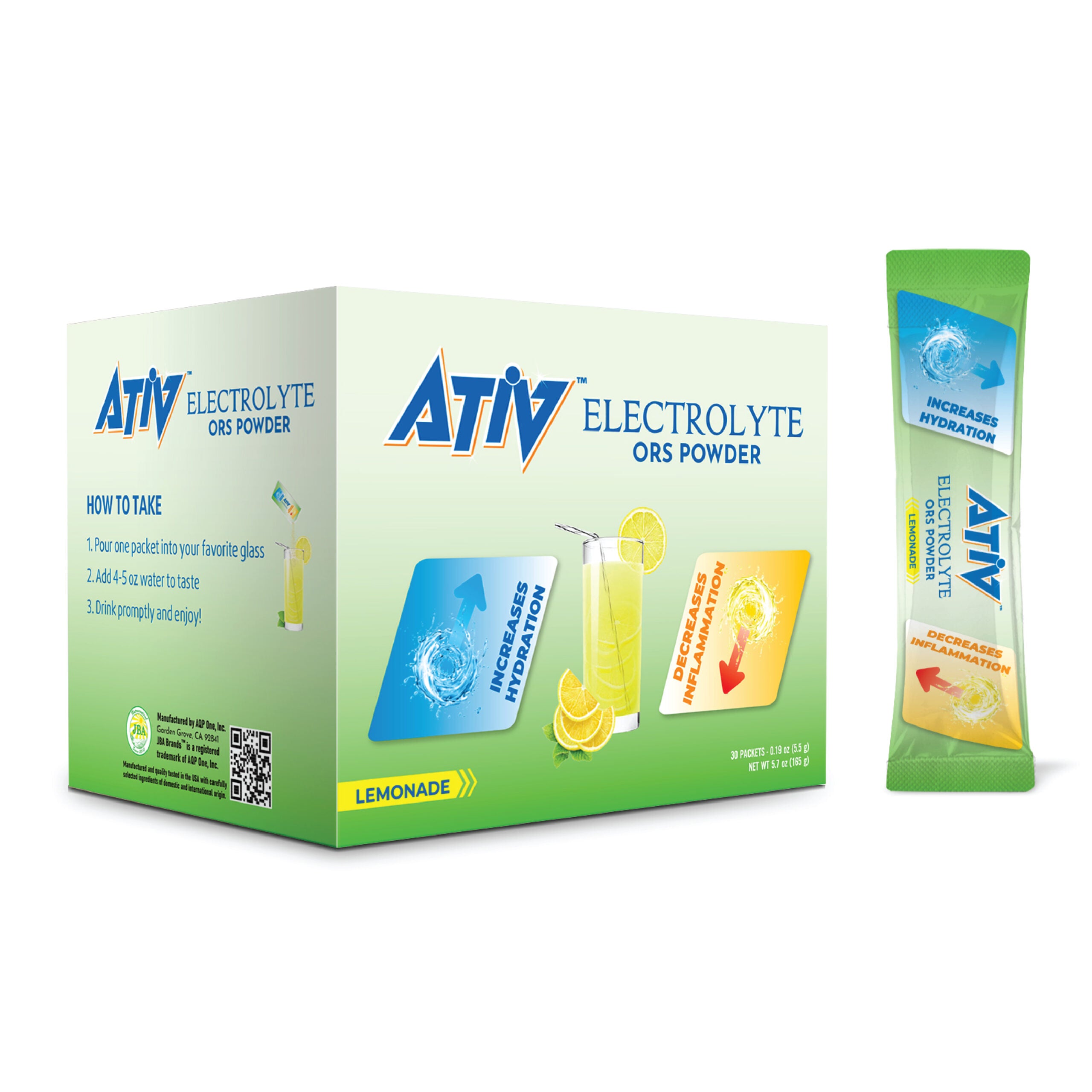 ATIV ELECTROLYTE LEMONADE POWDER