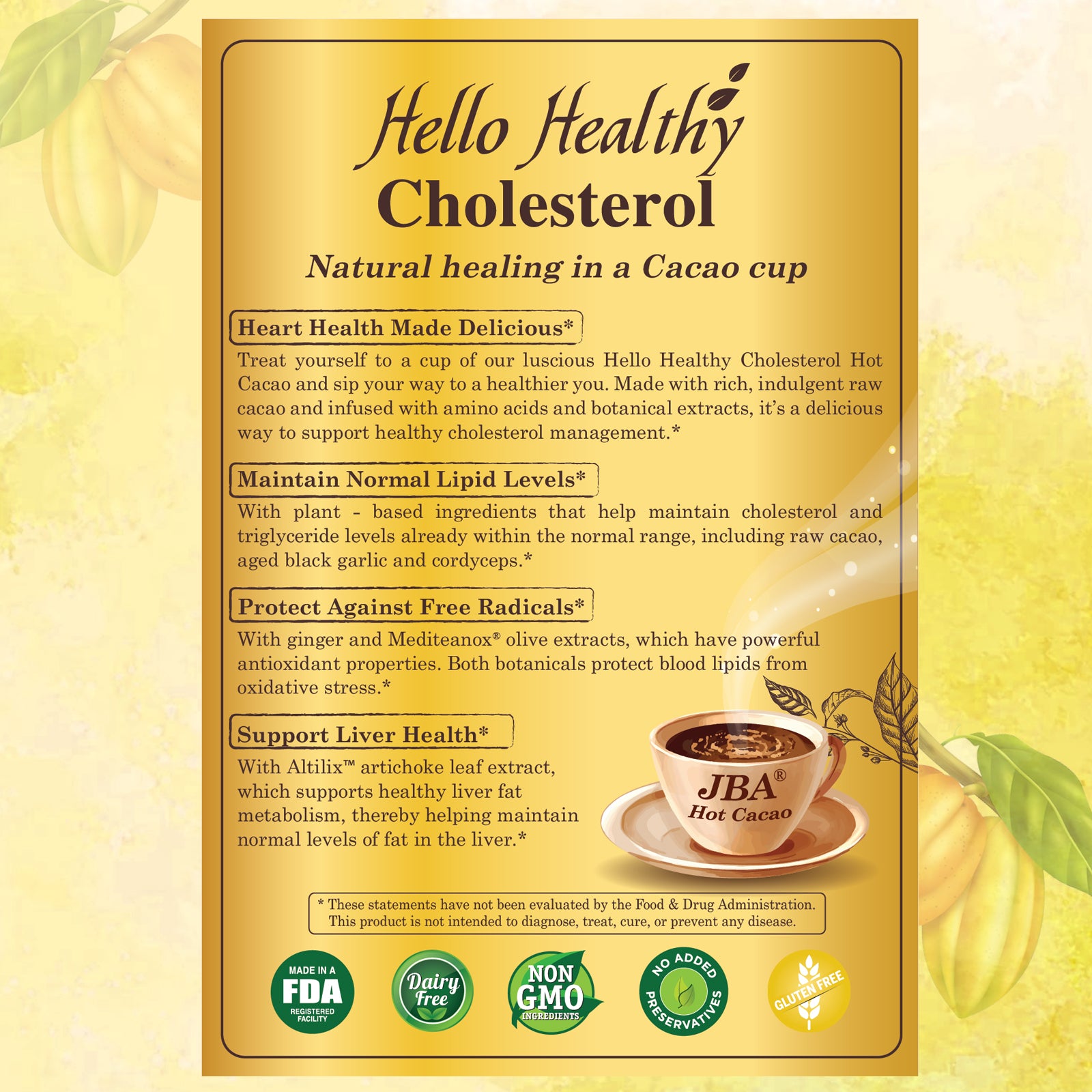 JBA Hello Healthy Cholesterol Cacao