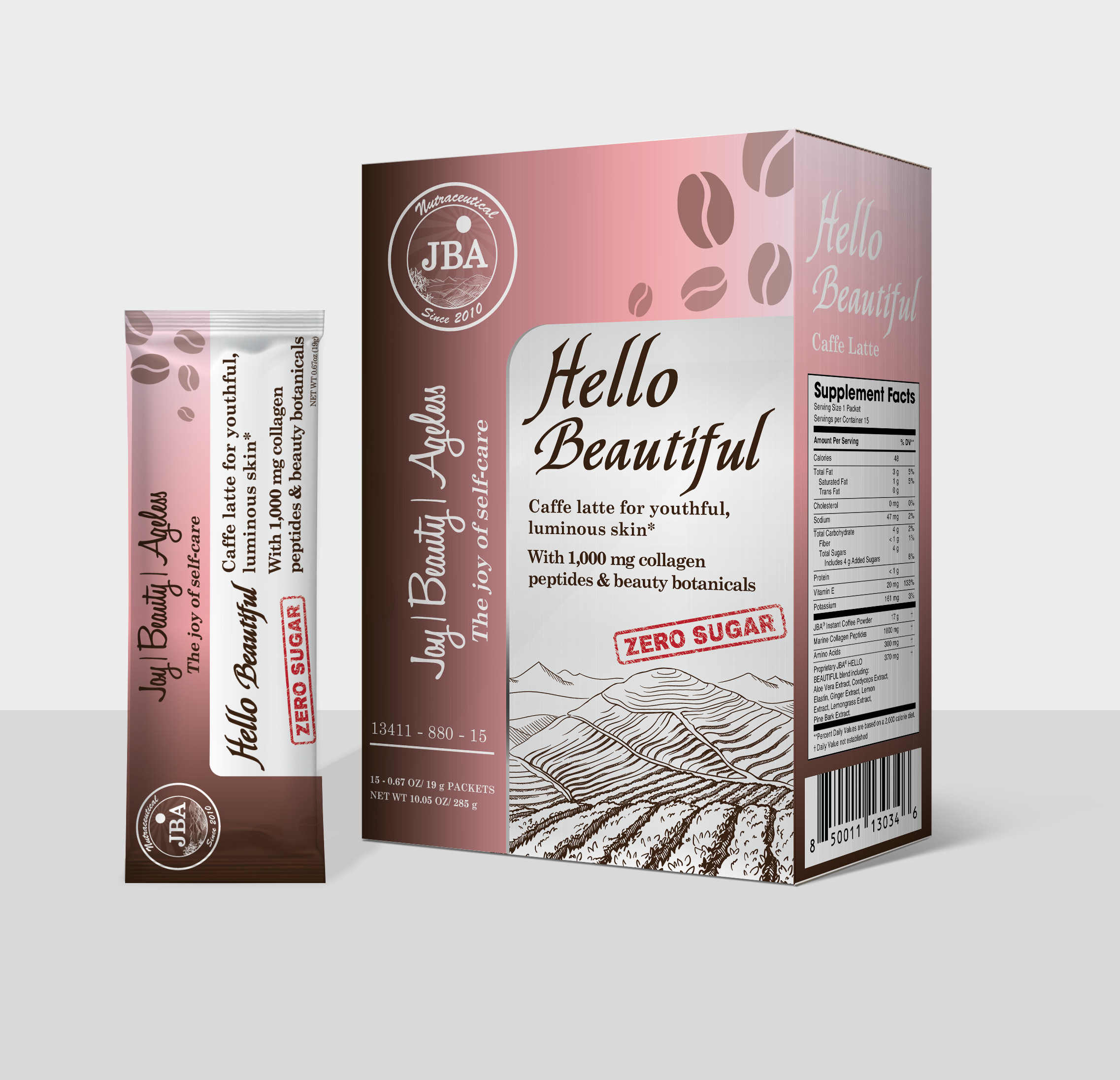 JBA Hello Beautiful Zero Sugar Functional Caffe Latte